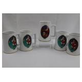 1996 Santa Collector Mugs (Lot of 5)