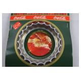 Coca-Cola Christmas Tray & Ornament Lot of 5