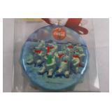 Coca-Cola Christmas Tray & Ornament Lot of 5