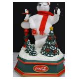 Coca-Cola Musical Animated Lighted Polar Bear 12 Inch Figure With Box
