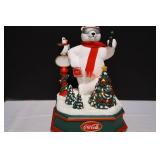 Coca-Cola Musical Animated Lighted Polar Bear 12 Inch Figure With Box