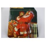 Coca-Cola Trim-A-Tree Christmas Collectibles - 24 Santa Coasters