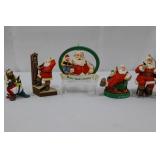 Coca-Cola Trim-A-Tree Santa Ornament Lot of 5