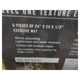 6 pc Exerciser Mats 24 x 24 x 1/2"...