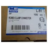 Box of 100 Romex 3/8" Clamp Connect...