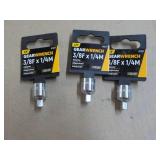 3 Gear Wrench 3/8F x 1/4M Adapters...