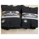 12 pair Wear Proof Black Athletic S...