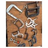 industrial a lot of C clamps