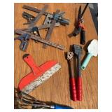 combo, squares, clippers, digging tools
