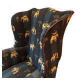 LLR - Two Vintage Elephant-Pattern Armchairs