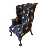 LLR - Two Vintage Elephant-Pattern Armchairs