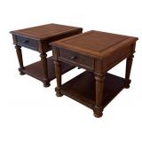 LLR - Vintage Pair of Wooden Accent Tables