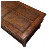 LLR - Vintage Leather-Inset Coffee Table