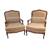 LLR - Pair of Vintage Upholstered Armchairs