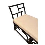 LL - Vintage Chinese Chippendale McGuire Style Bench