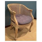 LL - Vintage Cane-Back Accent Chair