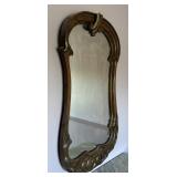 LL - Vintage Carved Wood Frame Wall Mirror
