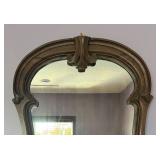 LL - Vintage Carved Wood Frame Wall Mirror