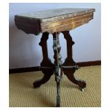 LL - Antique Granite Top Accent Table