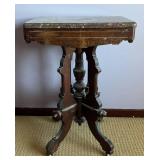 LL - Antique Granite Top Accent Table