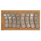 LLR - Eight Lionel O-Gauge Curved Train Track Sections