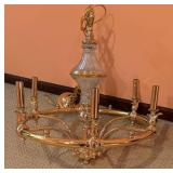 LLR - Elegant Brass and Crystal Chandelier