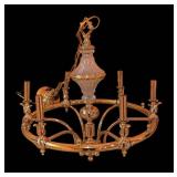 LLR - Elegant Brass and Crystal Chandelier