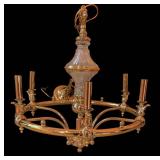 LLR - Elegant Brass and Crystal Chandelier