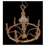 LLR - Elegant Brass and Crystal Chandelier