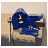 LL - Metal and Wood Workstation with Mounted Irwin Bench Vise