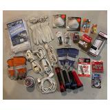 LL - Assorted Extension Cords, Gloves, Towels, Flashlights and More