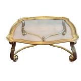 LR - Vintage Hollywood Regency Brass Coffee Table