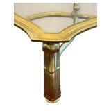 LR - Vintage Hollywood Regency Brass Coffee Table