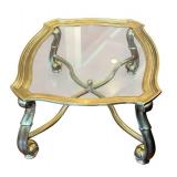 LR - Vintage Hollywood Regency Brass Coffee Table