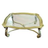 LR - Vintage Hollywood Regency Brass Coffee Table