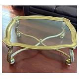 LR - Vintage Hollywood Regency Brass Coffee Table