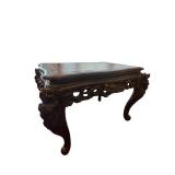 LR - Vintage Japanese Meiji Style Carved Dragon Desk Table