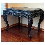 LR - Vintage Japanese Meiji Style Carved Dragon Desk Table