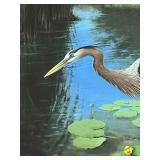 BR1 - O.J. Gromme Signed Heron Print
