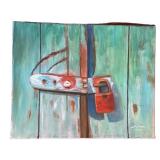 BR1 - W. McFarlin 2020 Signed Original Padlock Painting on Canvas