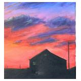 BR1 - Original Sunset Farm Landscape on Canvas 16 x 20
