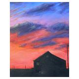 BR1 - Original Sunset Farm Landscape on Canvas 16 x 20