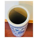 BR1 - Blue & White Ceramic Umbrella Stand