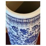 BR1 - Blue & White Ceramic Umbrella Stand