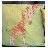 BR1 - Giraffe Motif Accent Pillows (Lot of 4)