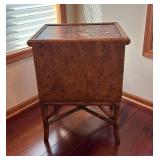 BR1 - Hand-Painted Accent Cabinet with Tiger and Floral Motif