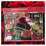 BR1 - Arkansas Razorbacks College Covers Throw Blanket with Puzzle (Lot of 2)