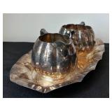 BR1 - Homan Mfg. Co. E.P.B.M. Creamer Set with Tray (Lot of 3)