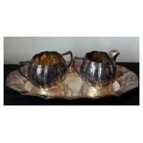 BR1 - Homan Mfg. Co. E.P.B.M. Creamer Set with Tray (Lot of 3)