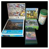 BR1 - SunSout, Cavallini, Wentworth & Assorted Jigsaw Puzzles (Lot of 6)